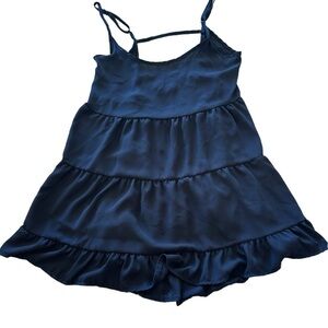 Cute Navy Flowy Mini Dress! One Size